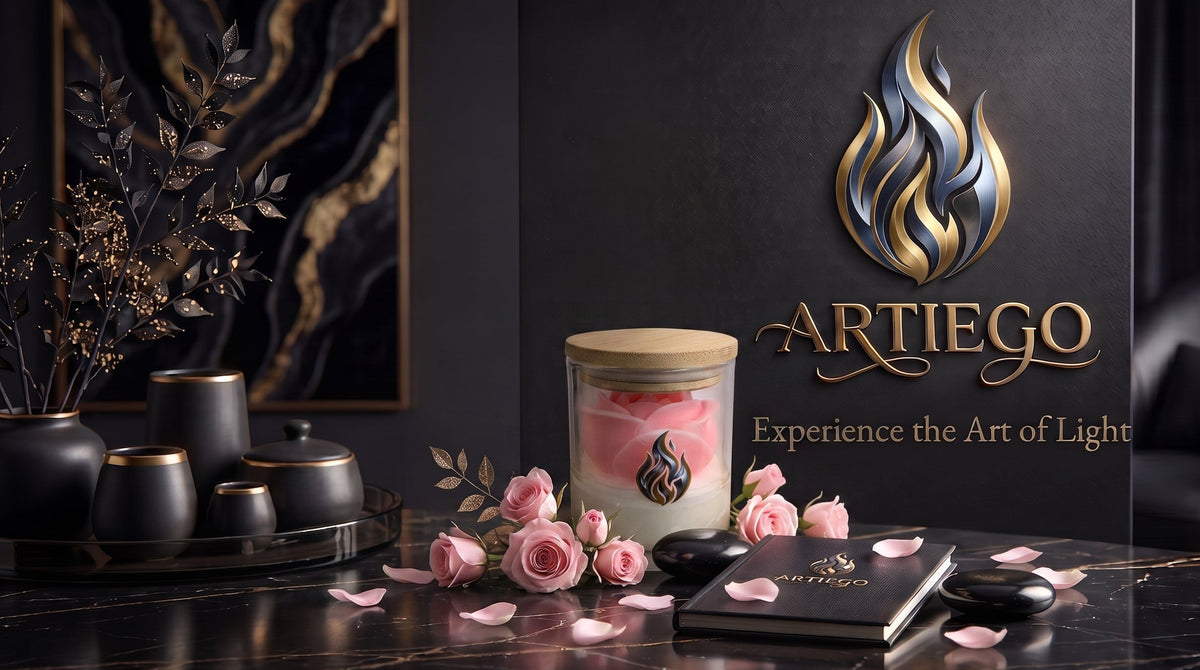 Pink Rose Candle - L3.0 W3.0 H3.25