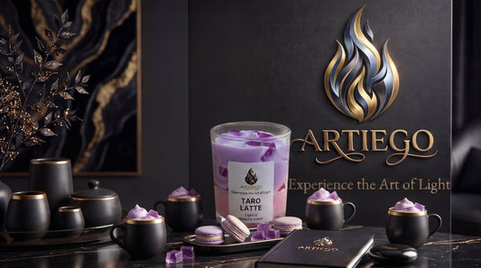 Taro Latte (Candle Vase L2.75 W2.75 H3.40)