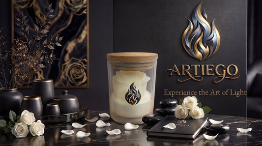 White Rose Candle  - L3.0 W3.0 H3.25